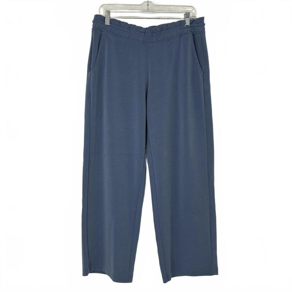 Athleta Navy Blue Wide-Leg Sweatpants